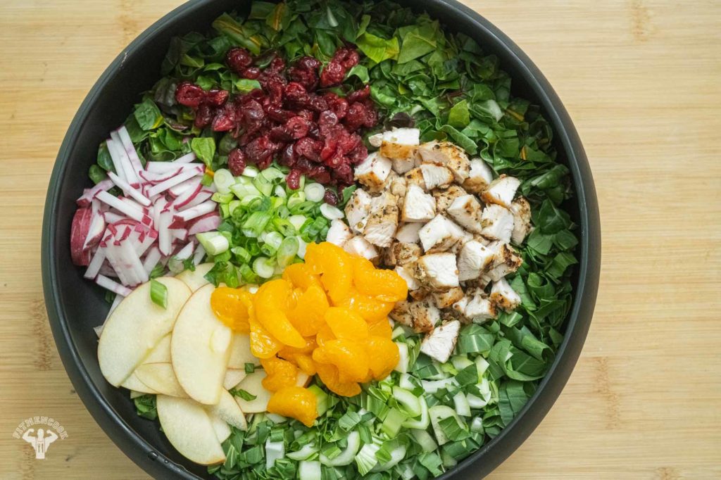 Apple Cranberry Chopped Chicken Salad & Peach Vinaigrette